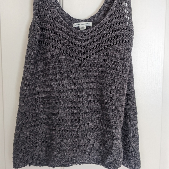 American Eagle Knit Tank Top Grey Size Small - Picture 2 of 5